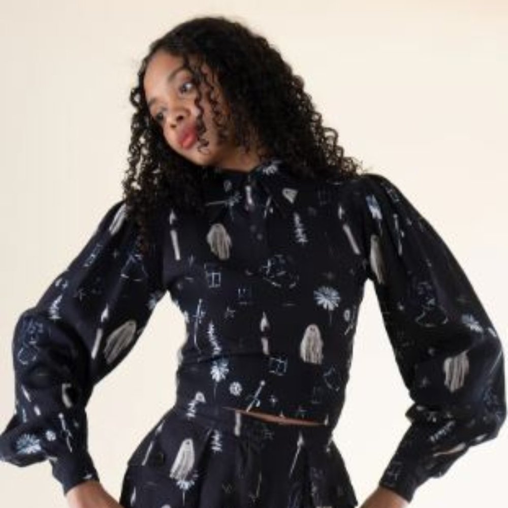 Ghost Blouse - Haunted Print